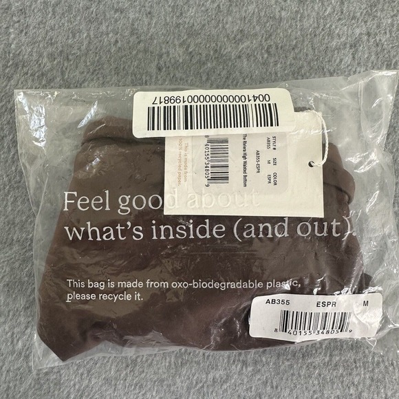 Andie Swimwear The Riviera High Waisted Bottom Women Sz Med Espresso Sculpting - Picture 7 of 8